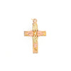 Black Hills Gold Green & Rose Leaf Cross