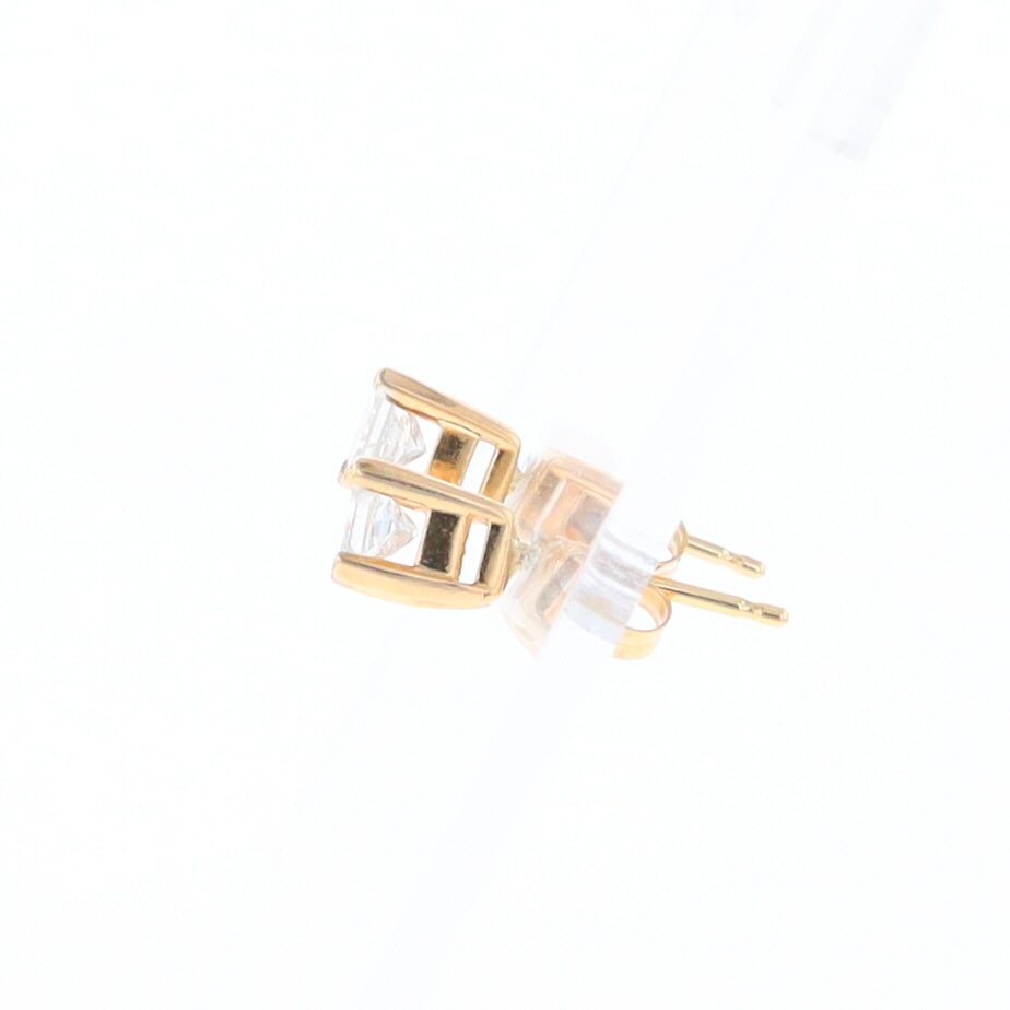 0.48ctw Princess Cut Diamond Studs