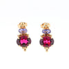 Garnet & Amethyst Dangle Earrings