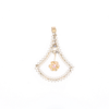 Vintage Buttercup Dangle Ruby Scrollwork Pendant