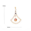 Vintage Buttercup Dangle Ruby Scrollwork Pendant