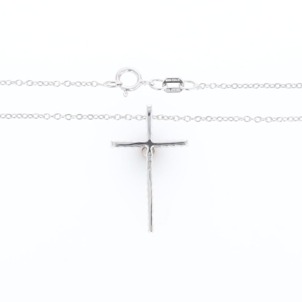 Thin Diamond Cross Necklace