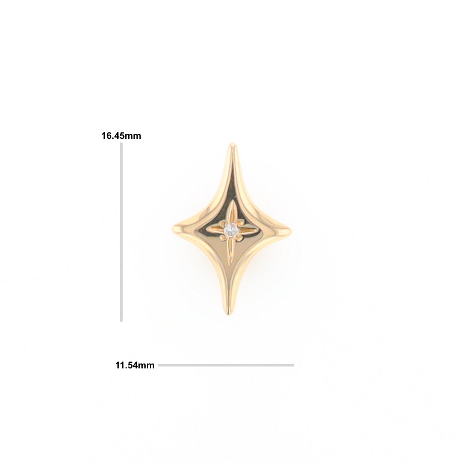 North Star Pendant Diamond Solitaire