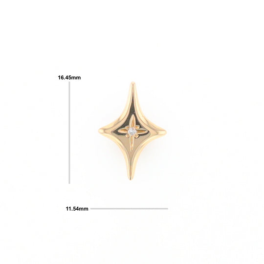 North Star Pendant Diamond Solitaire