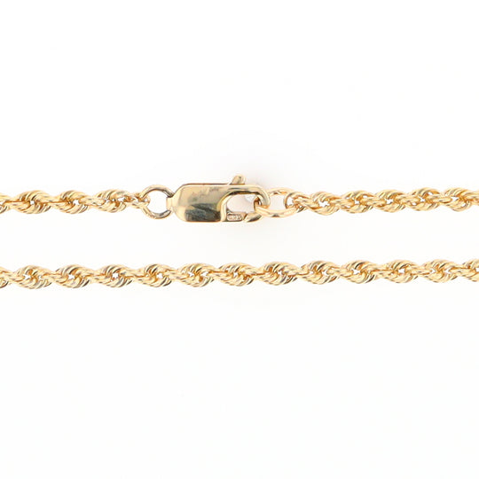 21" Yellow Gold Rope Chain