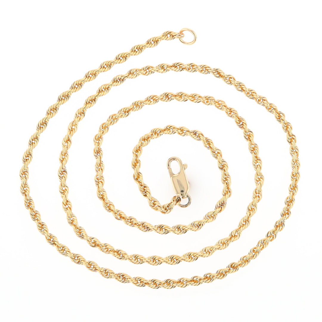 21" Yellow Gold Rope Chain