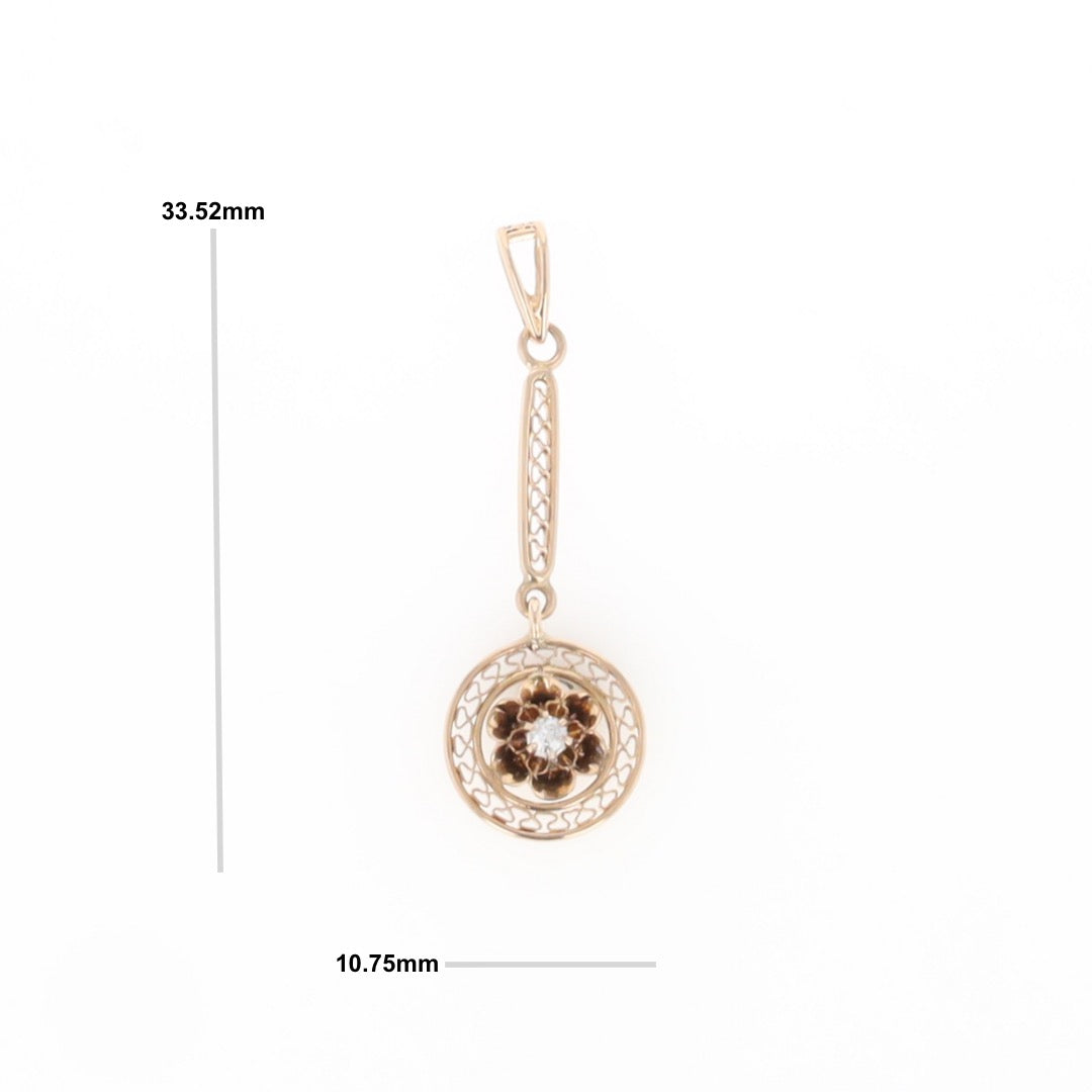 Buttercup Filigree Vintage Pendant