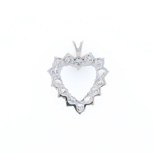 Open Heart Diamond Pendant