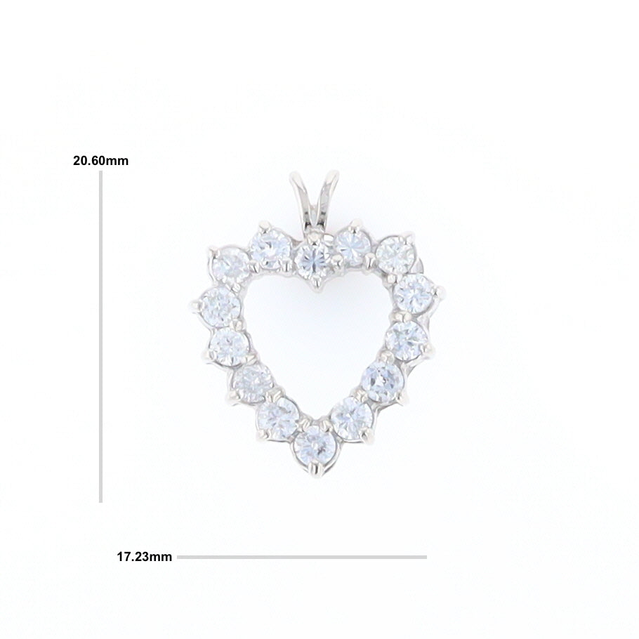 Open Heart Diamond Pendant