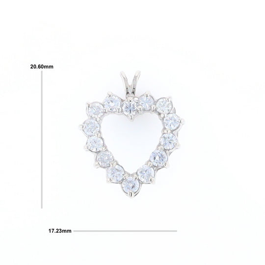 Open Heart Diamond Pendant