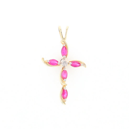 Marquise Ruby Cross