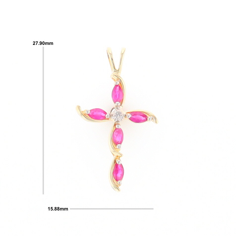 Marquise Ruby Cross