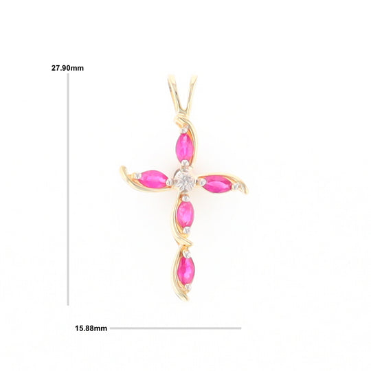 Marquise Ruby Cross