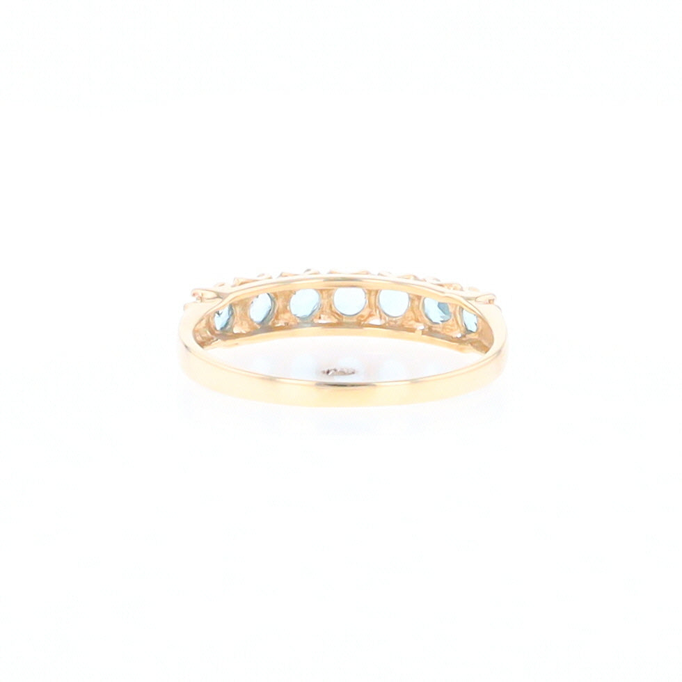 Round Blue Topaz Band