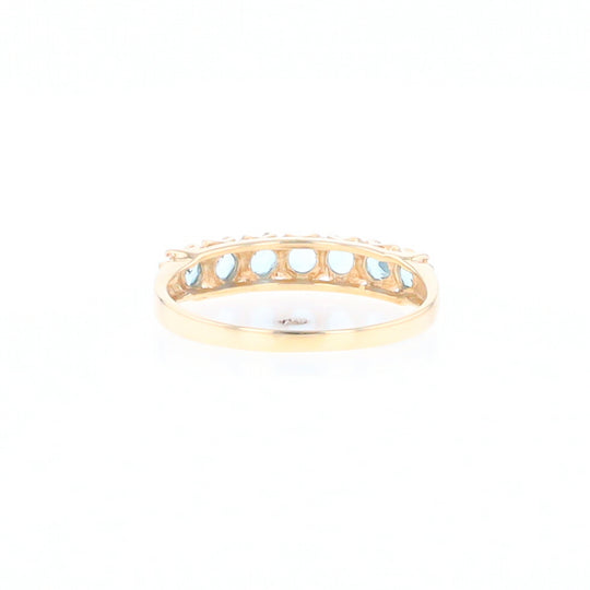 Round Blue Topaz Band