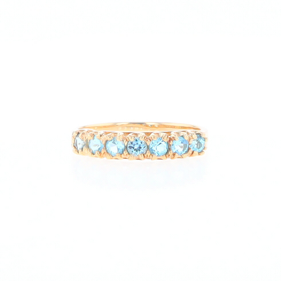 Round Blue Topaz Band