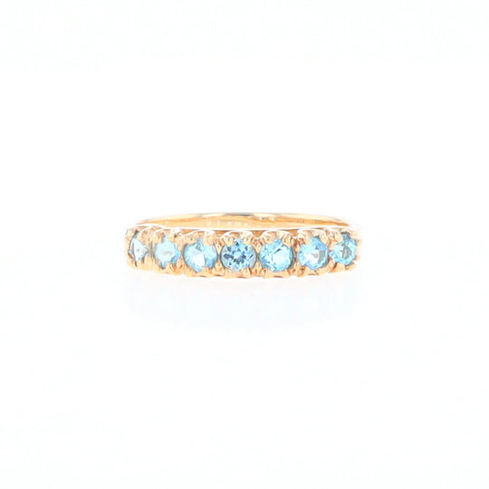 Round Blue Topaz Band