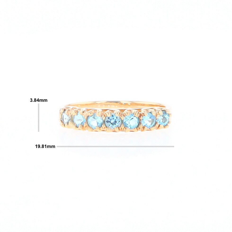 Round Blue Topaz Band