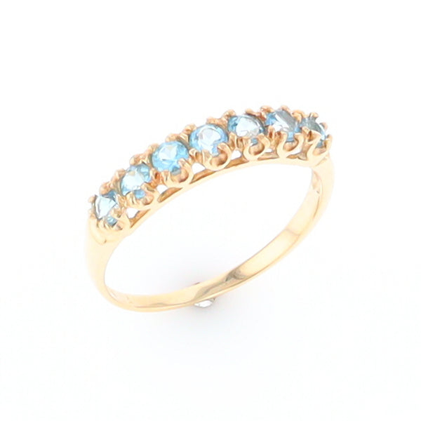 Round Blue Topaz Band