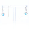 Blue Topaz Diamond Dangle Heart Earrings