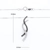 Ribbon Necklace With Black and White Diamonds