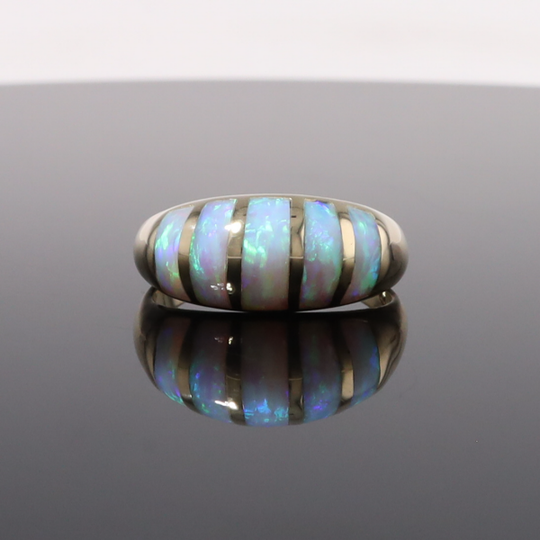 Natural Opal Bubble Ring