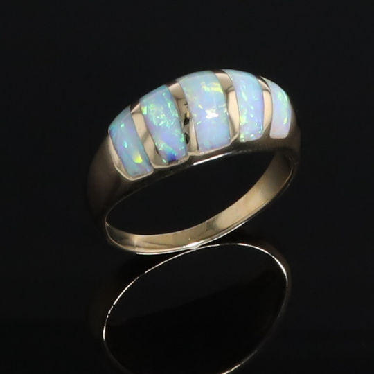 Natural Opal Bubble Ring