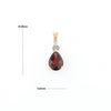 Pear Checkered Garnet Pendant