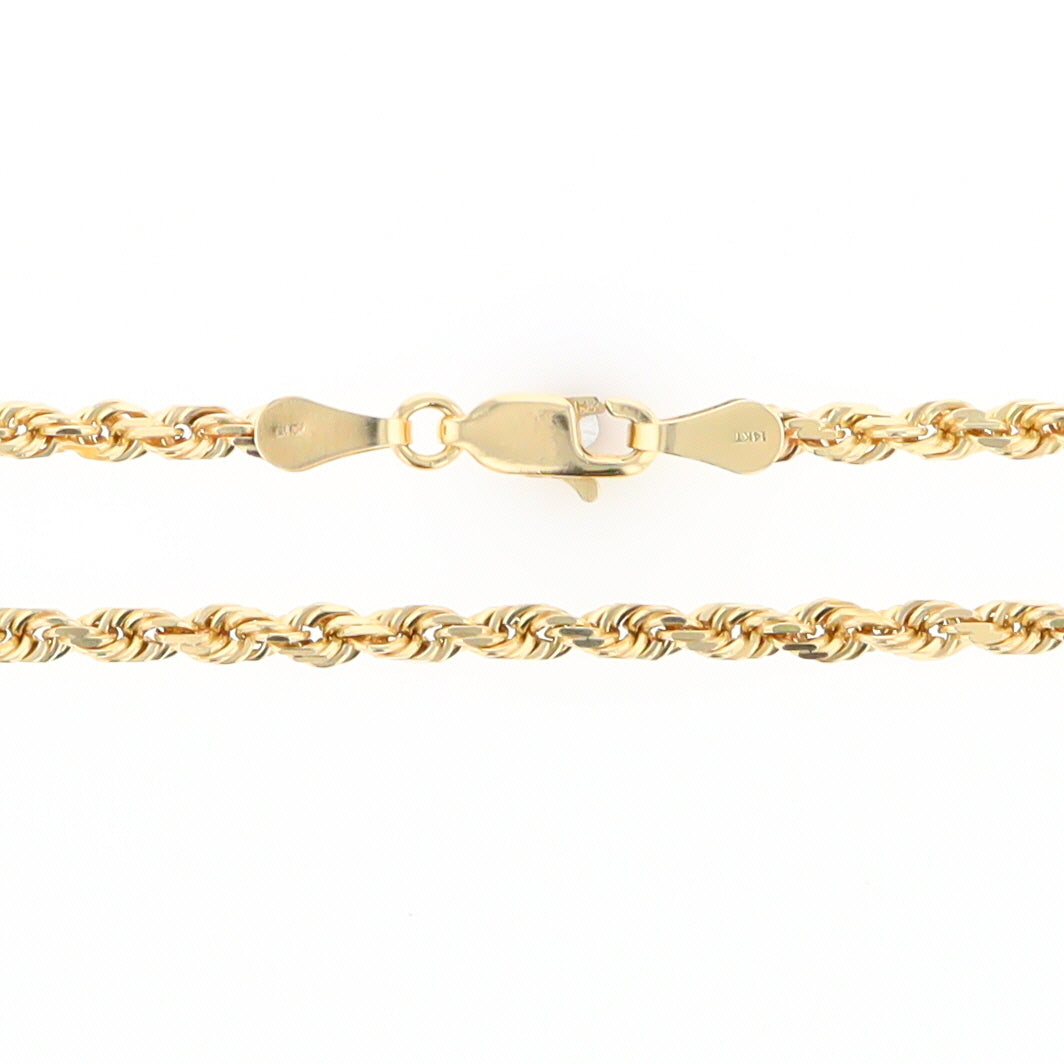 20" Yellow Gold Rope Chain