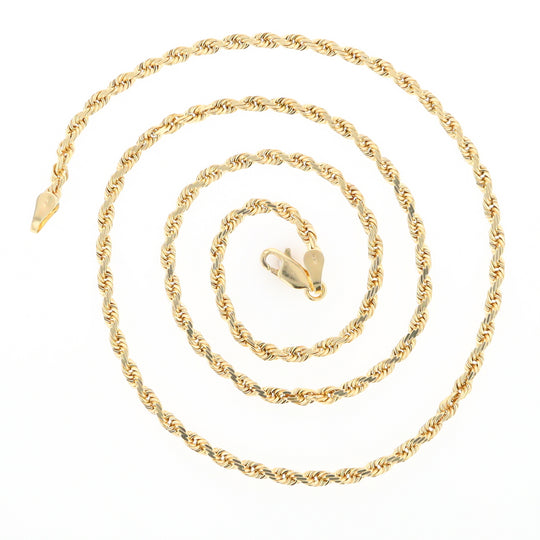 20" Yellow Gold Rope Chain