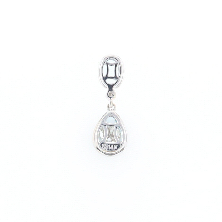 Oval and Pear-Shaped Aquamarine Pendant