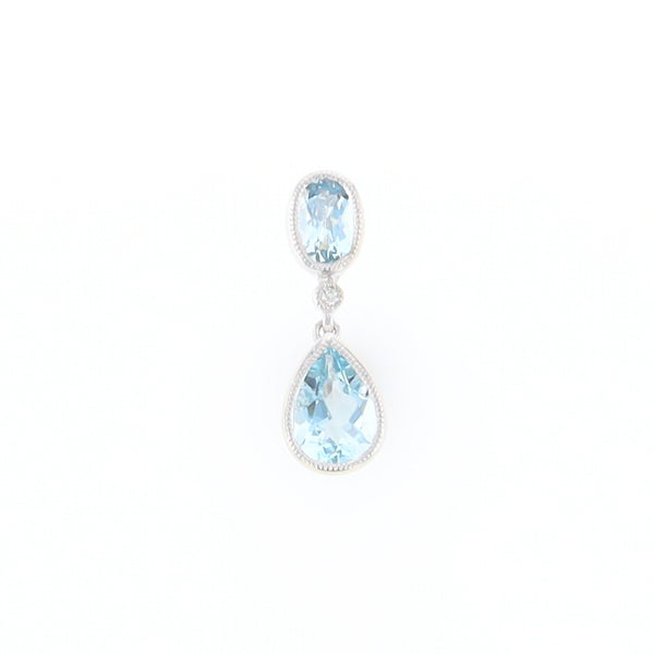 Oval and Pear-Shaped Aquamarine Pendant