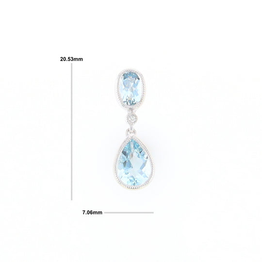 Oval and Pear-Shaped Aquamarine Pendant