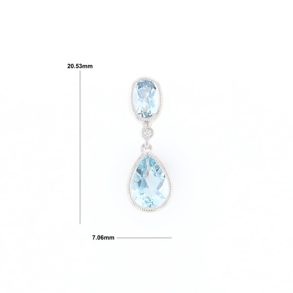 Oval and Pear-Shaped Aquamarine Pendant