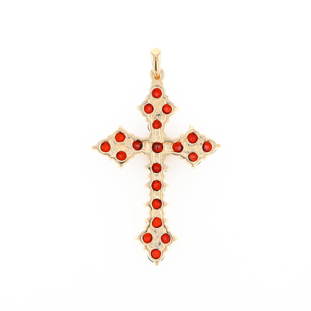 Vintage Garnet Cluster Cross