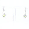 Peridot Dangle Earrings with Diamond Accents