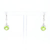 Peridot Dangle Earrings with Diamond Accents