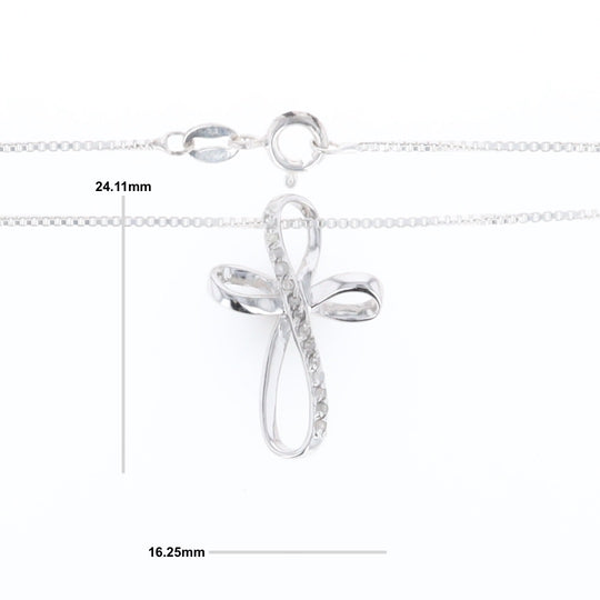 Open Loop Cross Necklace