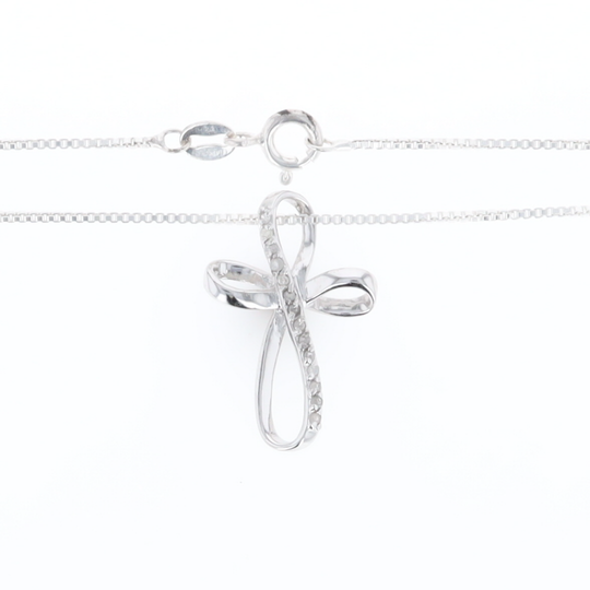 Open Loop Cross Necklace