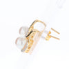 Pearl Drop Earrings with Diamond Halos