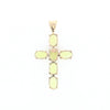 Oval Peridot Cross Pendant