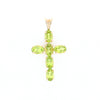 Oval Peridot Cross Pendant