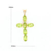 Oval Peridot Cross Pendant
