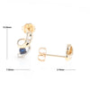 Blue Sapphire Swirl Earrings