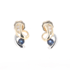 Blue Sapphire Swirl Earrings