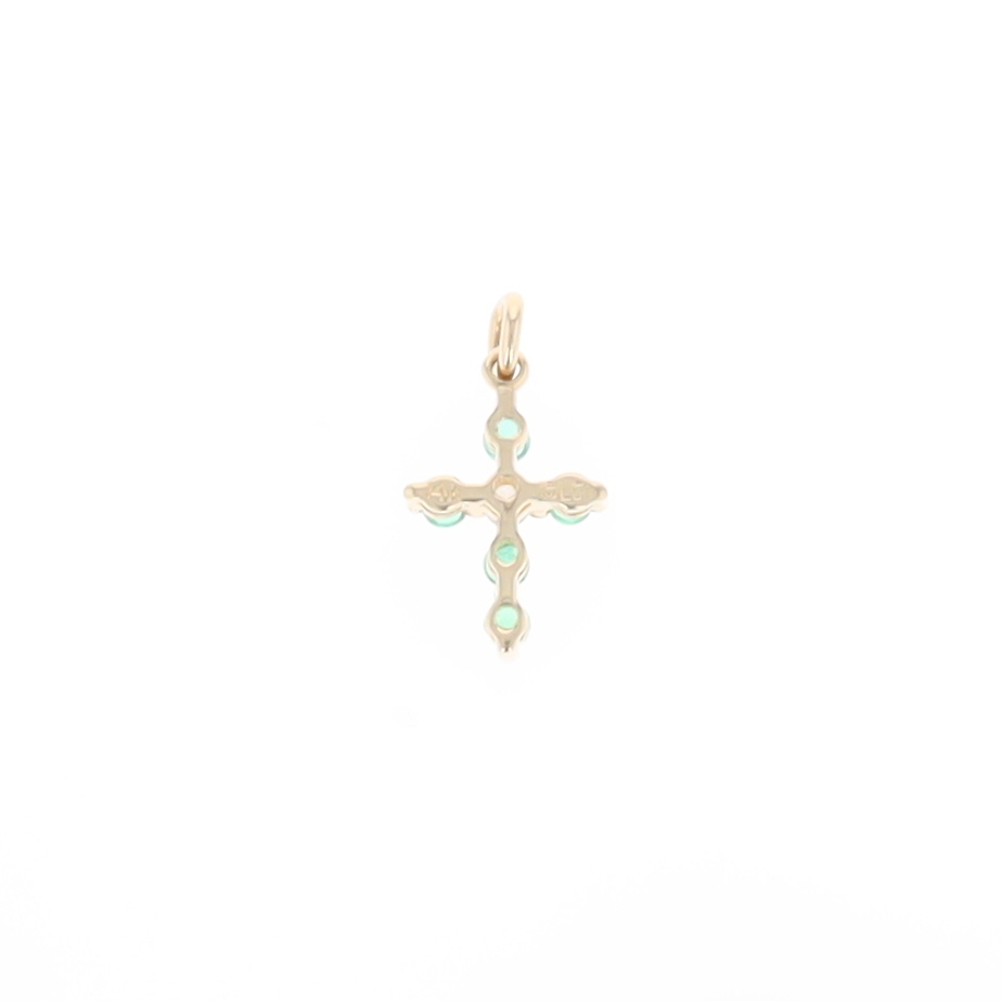 Small Emerald Cross Pendant