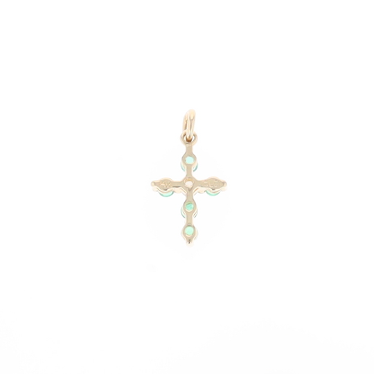 Small Emerald Cross Pendant