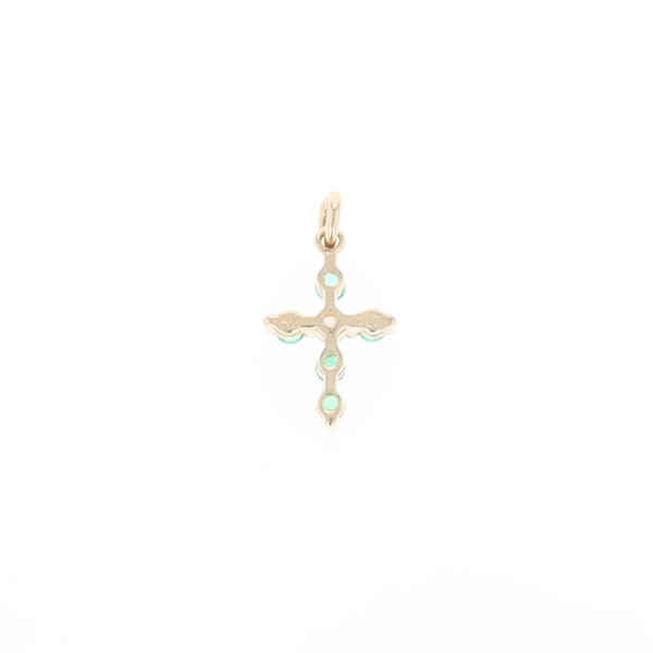 Small Emerald Cross Pendant