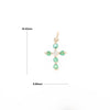 Small Emerald Cross Pendant