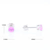 Pink Sapphire Stud Earrings